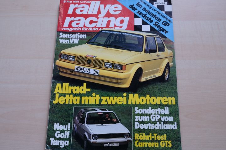 Deckblatt Rallye Racing (08/1981)